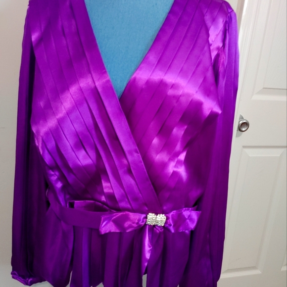 Purple formal blouse - Picture 1 of 6